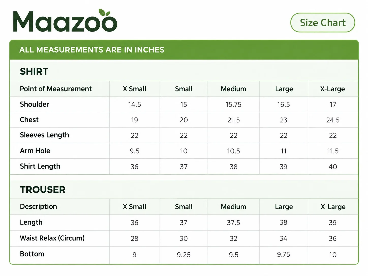 Size Guide